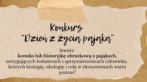 Uniwersyteckie Centrum Przyrodnicze zaprasza do udziału w konkursie plastycznym „Dzień z życia pająka”
